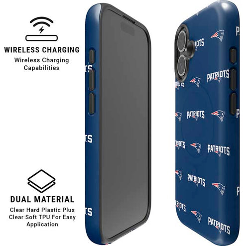 NFL New England Patriots Blitz Series iPhone 16 Plus Magsafe Impact Case